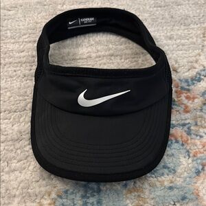 Nike Black Sports Visor with White Swoosh